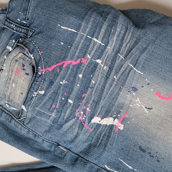 Paint Splatter BootCut Jeans - Picture 2 of 4